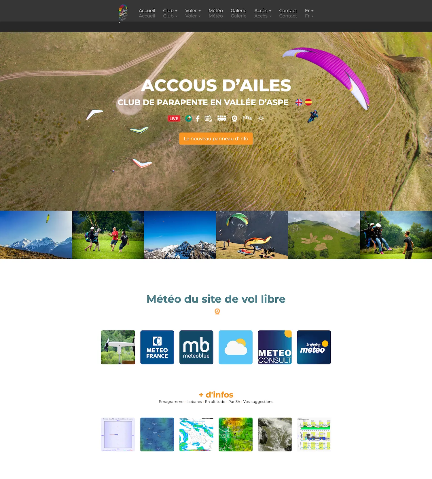 Un site créé avec WebAcappella Fusion.